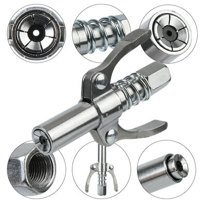 High Pressure Grease Coupler Nozzle: 10000PSI Grease Gun Pump Syringe with NPT1/8 Adapter - Brake Oil Change Tools & Car Accessories