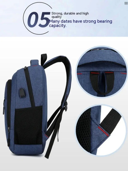 Men’s Large Capacity Backpack — Simple Fashion Travel & Student Laptop Bag