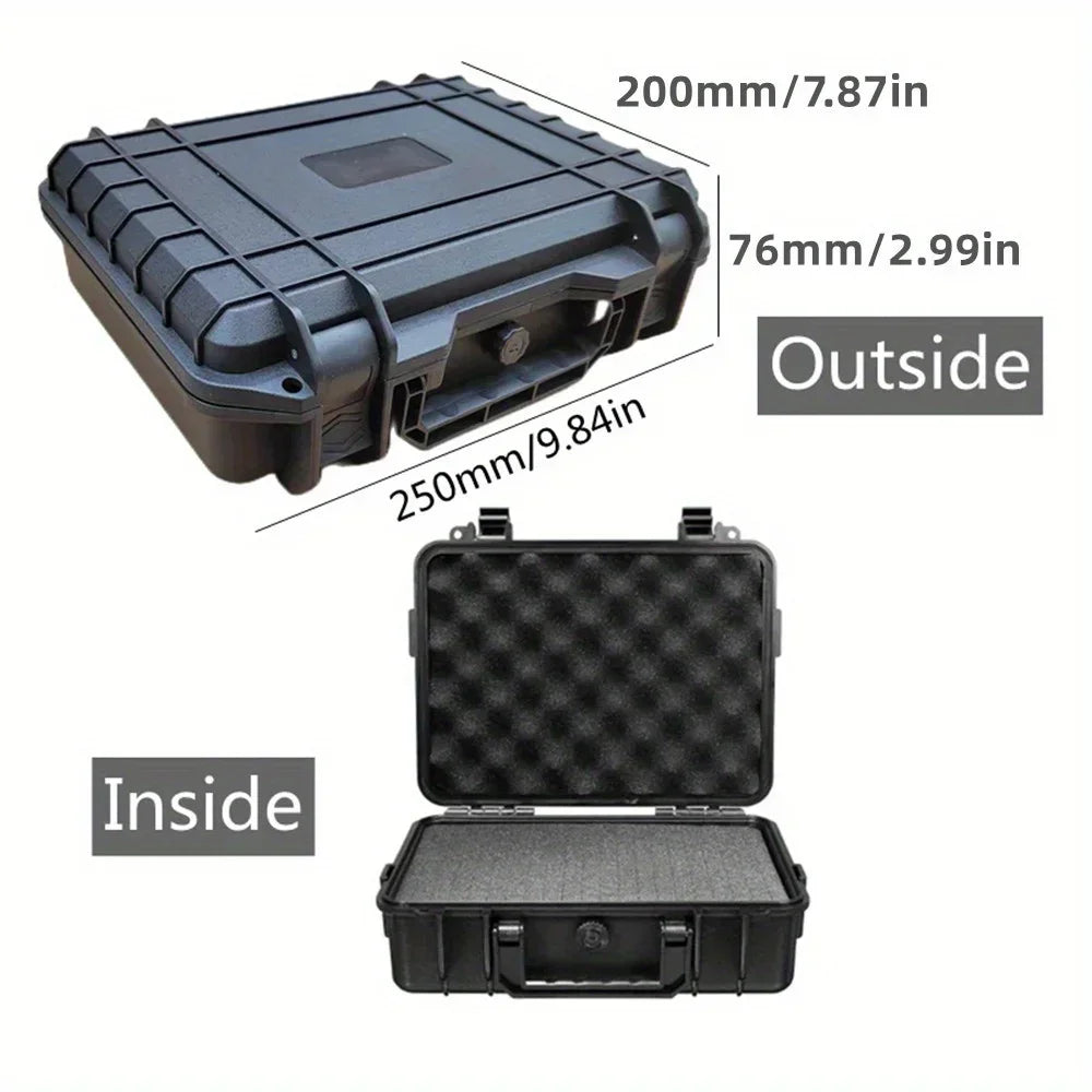 Waterproof Hard Carry Case Toolbox – Pre-Cut Foam Storage Organizer, Impact-Resistant Safety Protector for Hardware