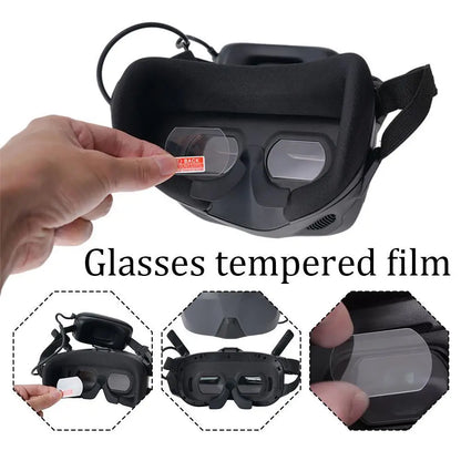 HD Tempered Protective Film for DJI N3 Flight Goggles – Anti-Scratch, Dustproof with Installation Tool