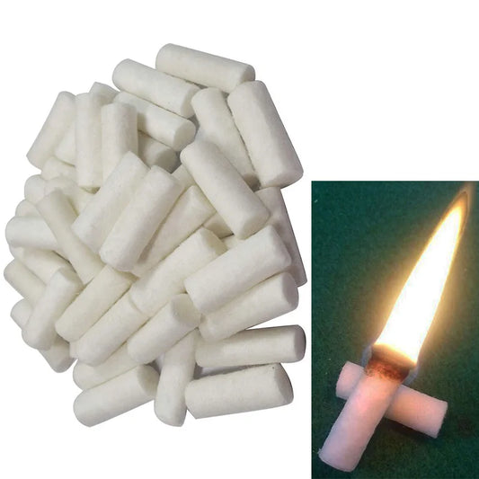30/60pcs Fire Starter Cotton Sticks – Mini Portable Emergency Fire Starters for Camping & Hiking