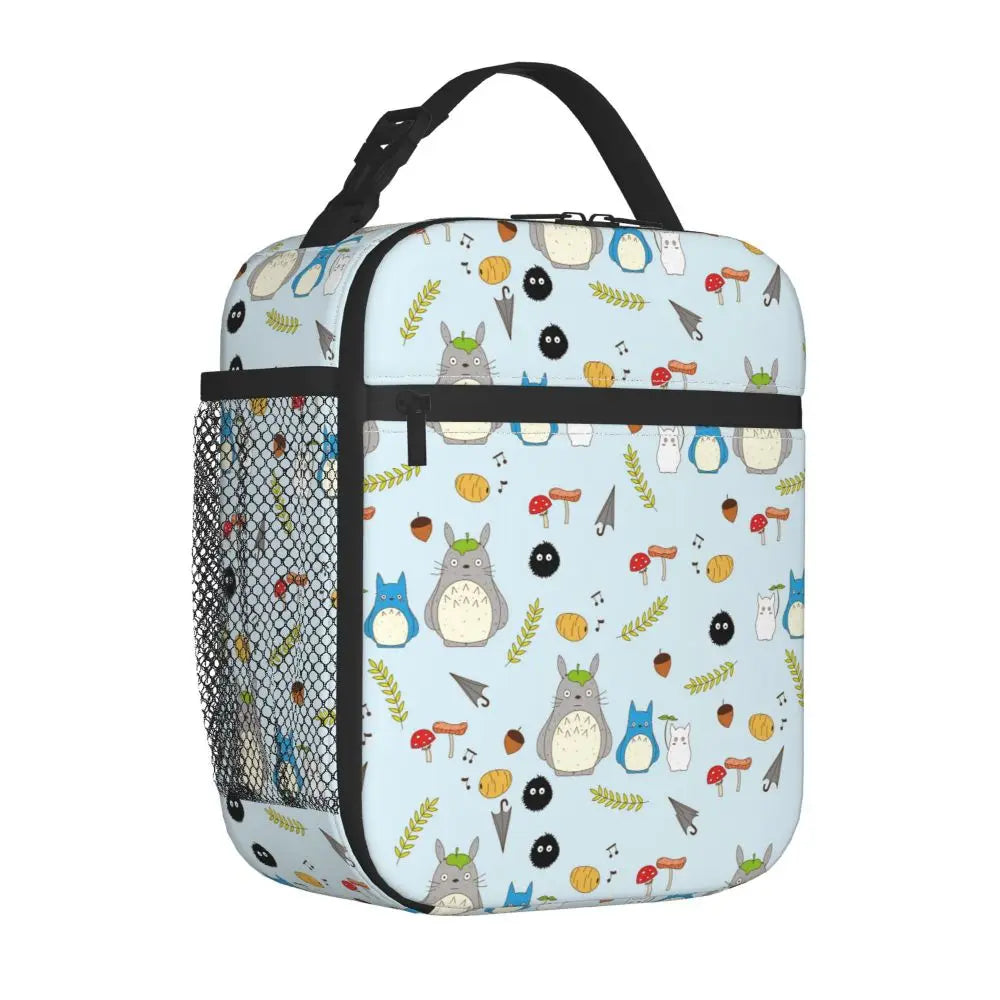 Totoro Miyazaki Anime Insulated Lunch Tote Bag – Portable Thermal Cooler for School & Office