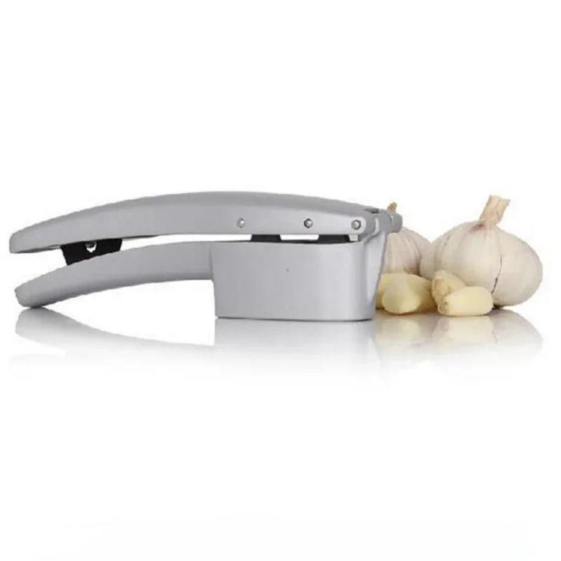 Premium Zinc Alloy Garlic Press & Chopper - Manual Kitchen Gadget for Effortless Garlic Preparation