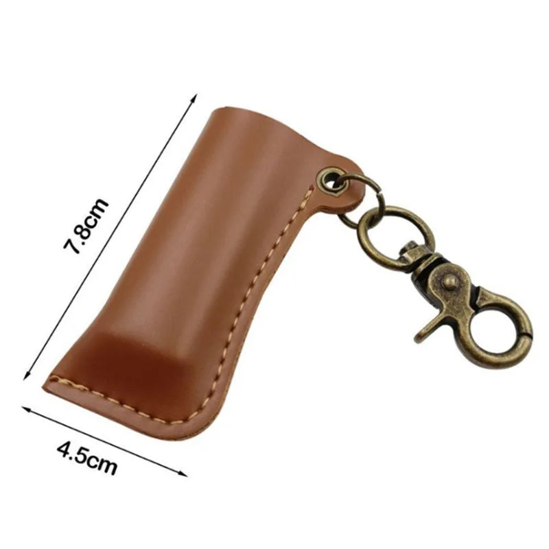 Vintage PU Leather Lighter Holster Keychain – Portable Protective Sleeve for Men’s Lighters & Everyday Carry Accessory