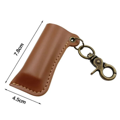 Vintage PU Leather Lighter Holster Keychain – Portable Protective Sleeve for Men’s Lighters & Everyday Carry Accessory