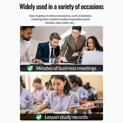 Digital Voice Recorder Pen — Professional Audio WAV Recording, Rechargeable Dictaphone & MP3 Player
