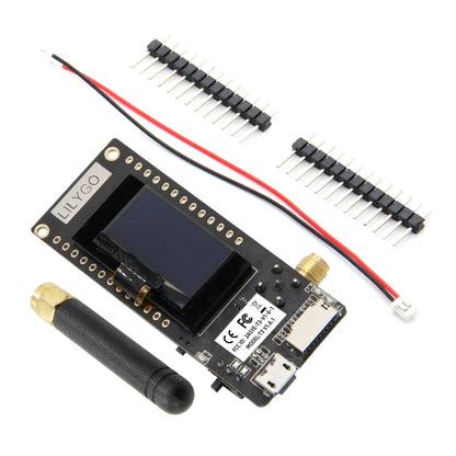 LILYGO® TTGO LoRa32 V2.1 ESP32 Wireless Module – 433/868/915MHz, OLED 0.96 Inch, Bluetooth, WiFi, SD Card, SMA