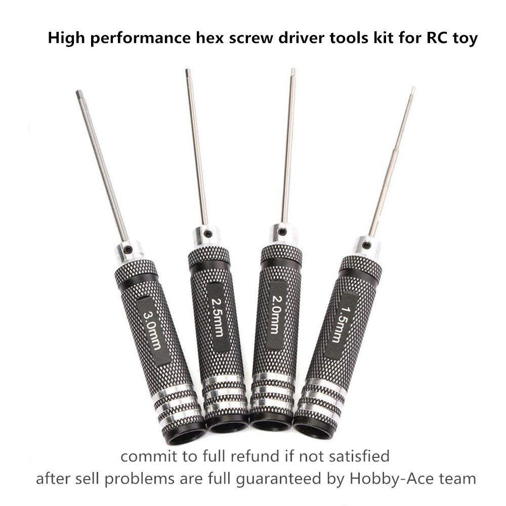Top Quality Titanium Nitride TiNi Hex Driver Wrench – 1.5mm/2mm/2.5mm/3.0mm Screwdriver for RC Helicopter (1 Piece)