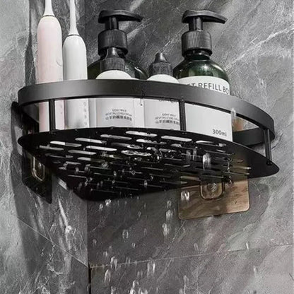 No-Drill Wall Corner Shelf - Aluminum Alloy Bathroom Shelf for Shampoo, Makeup, and Shower Storage Organizer