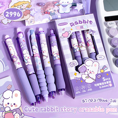 Cute Capybara Gel Pens – Erasable & Refillable Smudge-Free Ink Pens for School, Office, Stationery & Gifts