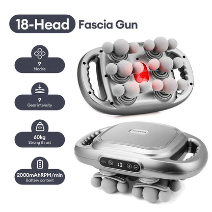 16-Head Fascia Massage Gun – High-Frequency Vibration Body Massager for Back, Waist, Neck, and Shoulders, Muscle Relief