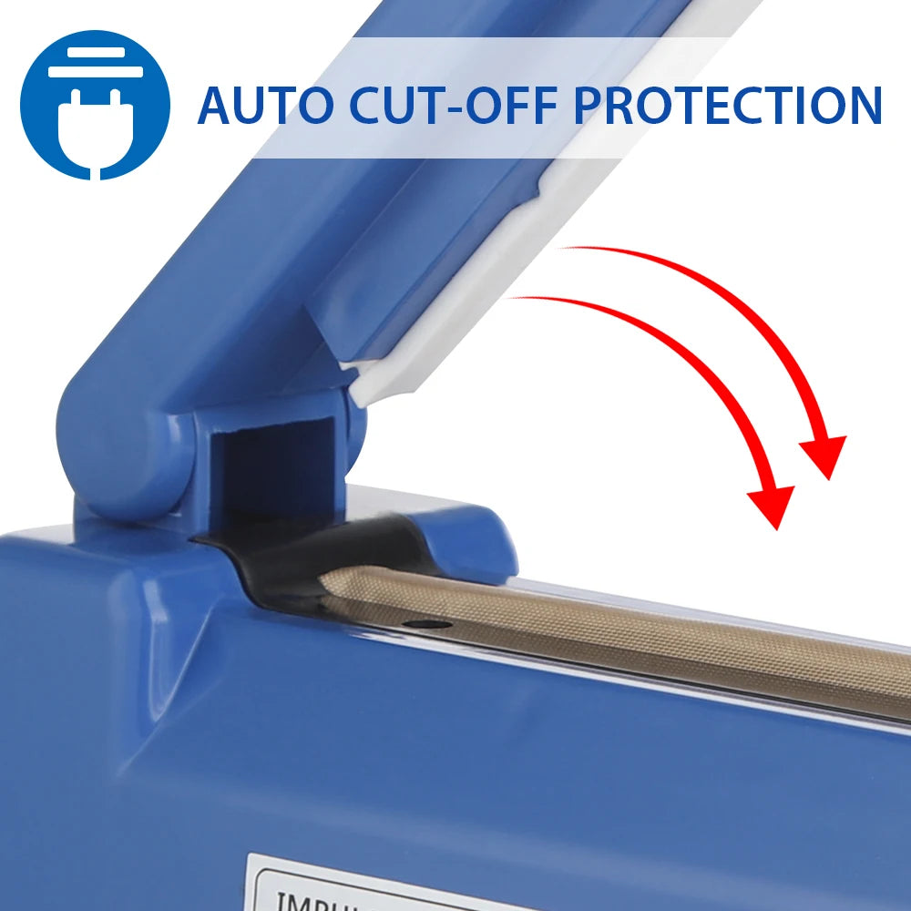 Electric Heat Sealer Machine — Hand Press Vacuum Impulse Sealer for Food, Plastic Bags, Balloons & Packaging