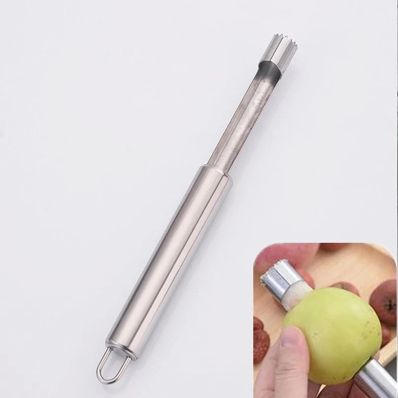 Stainless Steel Fruit Corer & Apple Seed Remover – Home Vegetable Tool for Pear, Red Dates, Hawthorn, and Kitchen Accessories