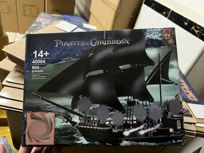 Pirates Black Pearl Ship Building Blocks – 1:1 Caribbean Adventure Boat Model Toy for Kids & Adults