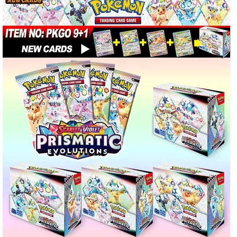 360Pcs Pokemon Cards – Destined Rivals Prismatic Evolutions Scarlet & Violet PALDEAN English Booster Pack