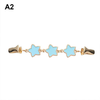 Retro Rhinestone Sweater Shawl Clasp - Antique Flower Duck Mouth Clothing Pin For Cardigans And Shirts