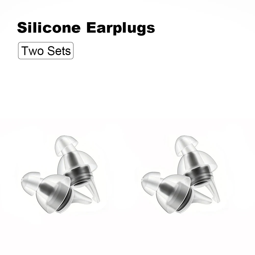 HUAK High Fidelity Silicone Ear Plugs - Reusable Noise Reduction for Sleep, Study, Work, Music, Motorcycle & Swimming