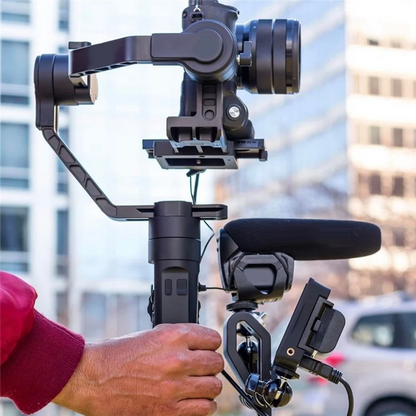 GW-Handle L-Type Camera Mount - Monitor and Microphone Bracket for DJI Ronin S RS 2 RS 3 RS 4 SC and ZHIYUN Gimbals