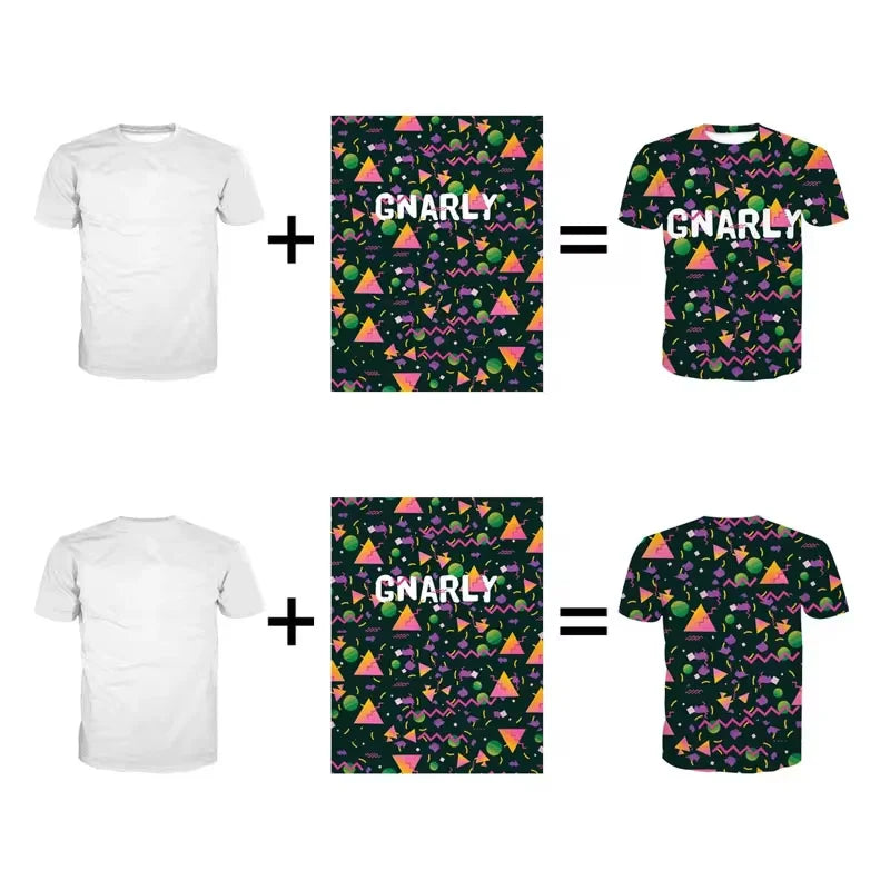 Custom 3D Print T-Shirt - Personalized Unisex Short Sleeve Summer Streetwear