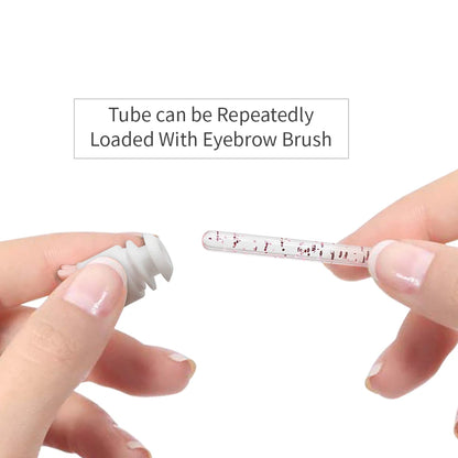 10/50PCS Reusable Eyelash & Eyebrow Brush Tubes — Replaceable Dust-Proof Wands Storage & Makeup Tool