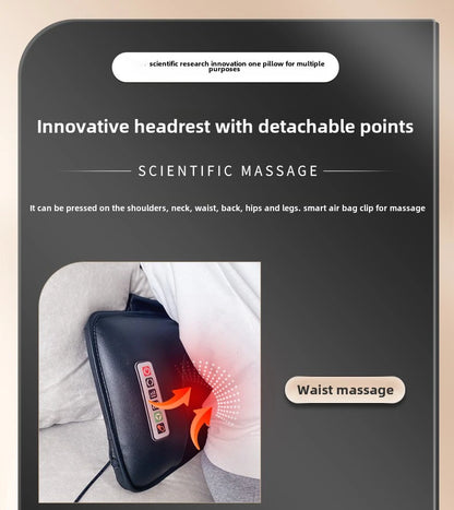 Upgraded Large Area Heated Neck Massager – Vibration Airbag Full Body Massage Mat with Lumbar Traction and Remote Control