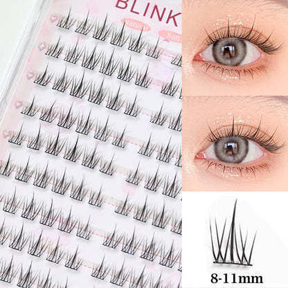 Large Capacity Girls’ Glue-Free False Eyelashes – Natural Wispy Reusable Bottom & Top Lashes, Easy Apply