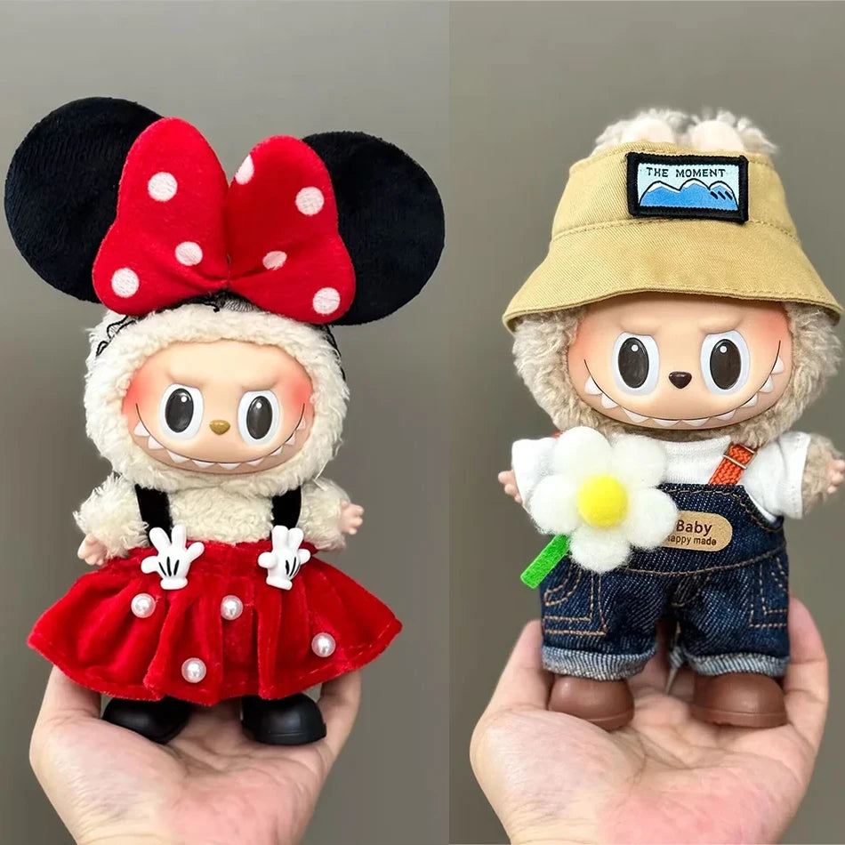15-17CM Labubu Mini Doll Clothes – V1-V3 Cosplay Sports & Leisure Outfit Accessories, Gift Set