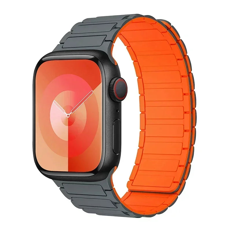 Magnetic Silicone Loop Strap for Apple Watch — 38mm-49mm iWatch Series 3-9 & SE Ultra 2