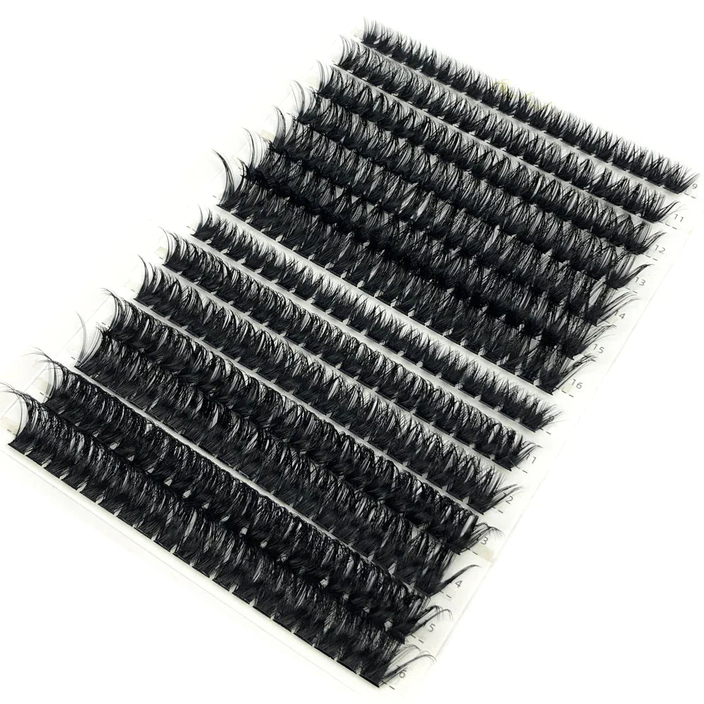 HBZGTLAD 280Pcs 3D Mink Eyelash Clusters Set – Handmade 10D 60D 80D Natural Style False Eyelashes Extension Bundle Pack