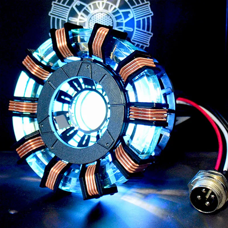 Avenger Iron Man MK1 Arc Reactor – Tony Stark Heart of Mark Figure with LED Light, 1:1 Cosplay Toy Chest Lamp for Kids Gift