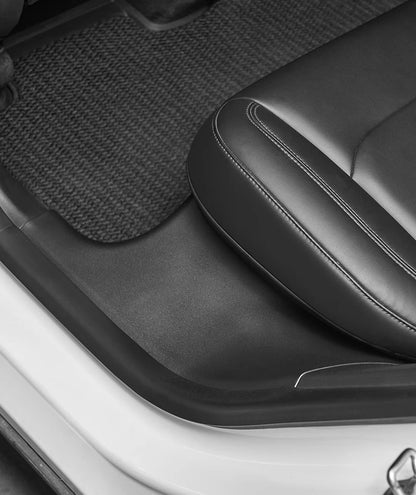 Rear Door Sill Cover for Tesla Model Y (2022–2024) – Anti-Dirty Kick Guards, Trim Protector Film & Welcome Pedal Pads