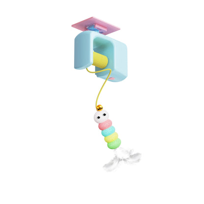 Interactive Flying Bird Cat Toy - Rechargeable Automatic Hanging Door Toy with Elastic Rope for Hunting & Stress Relief