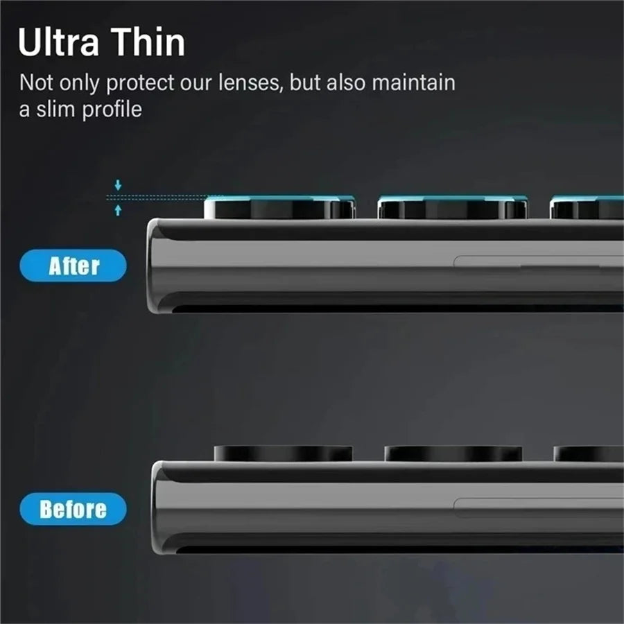 3Pcs Metallic Lens Protector Cover - Full Camera Protection for Samsung Galaxy S25 Plus S24 S23 FE A15 A35 A55 Series