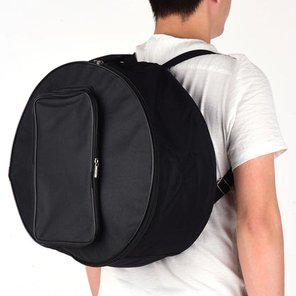 Compact Snare Drum Bag Backpack – Red Musical Instrument Case with Shoulder Strap and Exterior Pockets