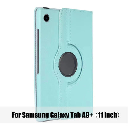 Samsung Galaxy Tab A9+ (11-inch) 2023 Case – PU Leather Cover with Sleep/Wake Function, 360° Rotating Stand & Protective Shell