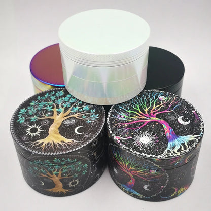 2.5" (63mm) 4-Layer Metal Herb Grinder — Zinc Alloy Tobacco & Spice Crusher for Smoking Accessories