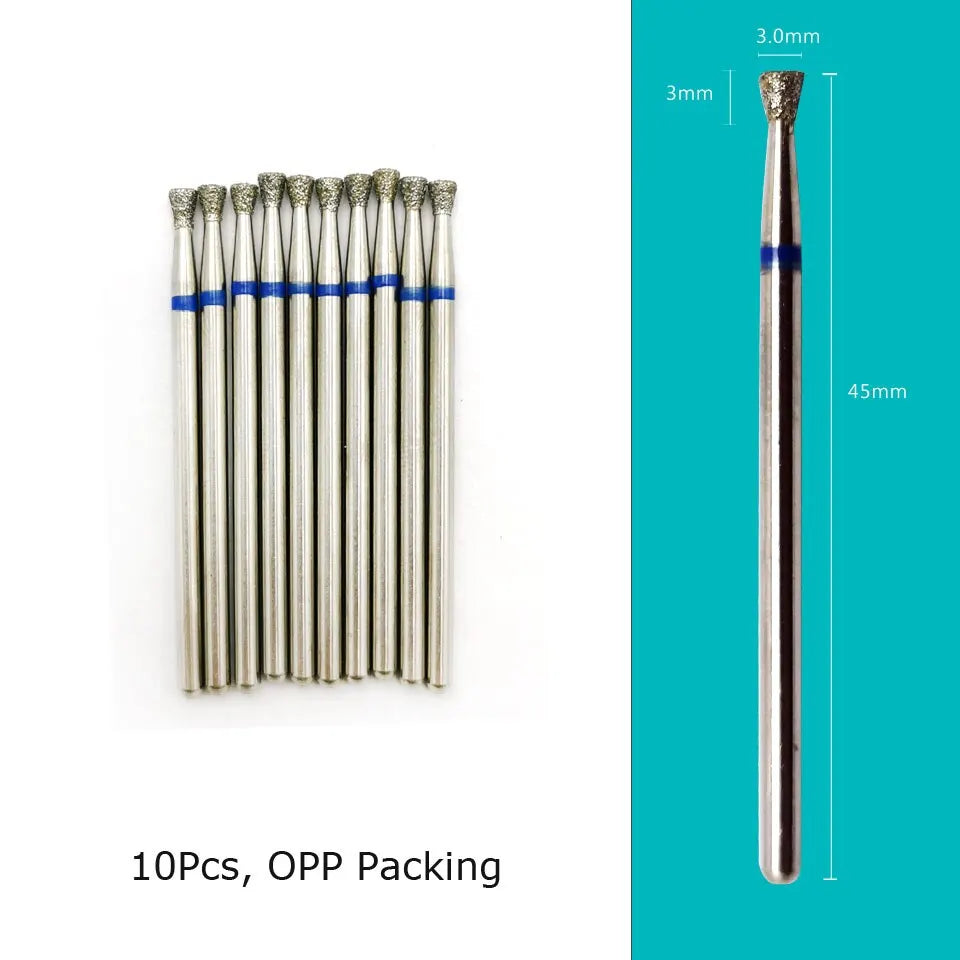 Diamond Cutters for Manicure & Pedicure - HYTOOS Nail Drill Bits: Cuticle Burr Milling Cutter Set