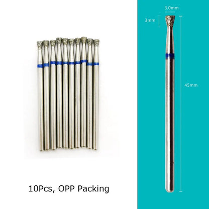 Diamond Cutters for Manicure & Pedicure - HYTOOS Nail Drill Bits: Cuticle Burr Milling Cutter Set