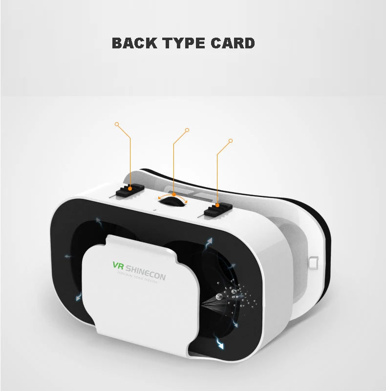 Shinecon 3D VR Headset – Virtual Reality Glasses with Helmet Lenses for Smartphones
