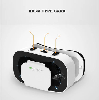 Shinecon 3D VR Headset – Virtual Reality Glasses with Helmet Lenses for Smartphones