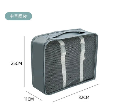 7/8/9/10-Pcs Travel Organizer Set — Portable Packing Cubes for Luggage, Clothes & Shoes, Foldable Storage Bags