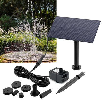 5W Solar Powered Water Fountain – Garden Decoration with Stake, Water Pump & Energy-Saving Watering System for Fish Tanks