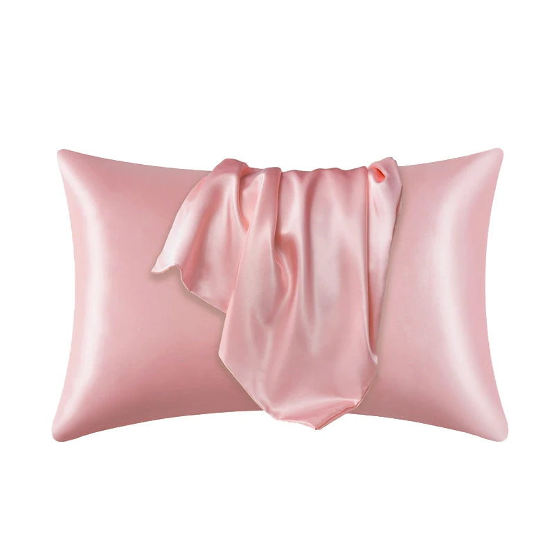 Silk Satin Pillowcase — Hair & Beauty Friendly Pillow Cover, Comfortable Home Decor for Standard/Queen, 1PC