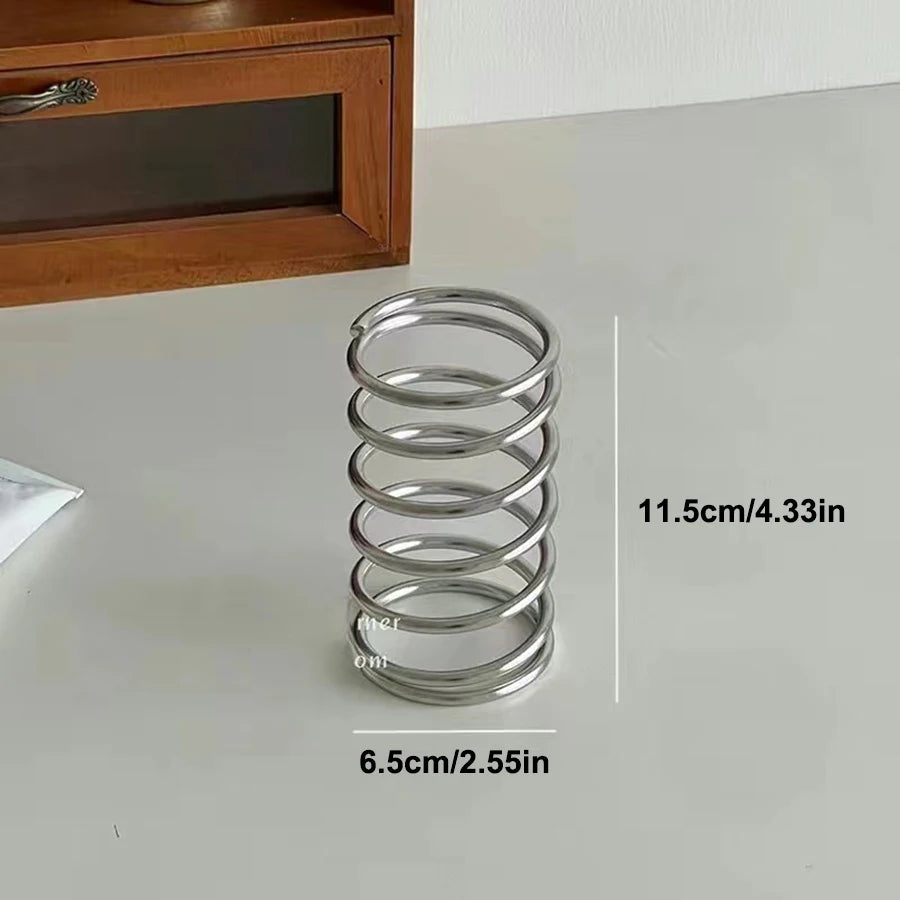 Stainless Steel Toothbrush Holder – Metal Bathroom Storage Rack for Toothpaste, Makeup Brushes & Home Decoration