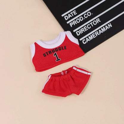 17cm Labubu Doll Clothes – First & Second Generation Basketball Outfit for Handmade Doll Gift