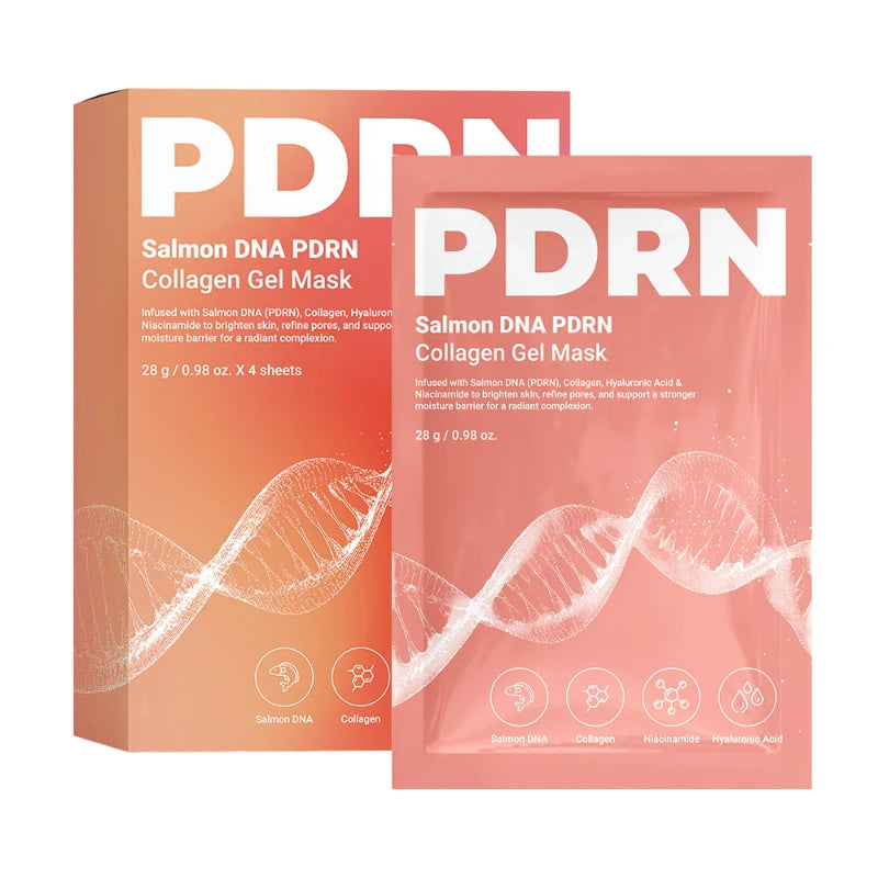 Salmon DNA PDRN Hydrogel Facial Mask - Collagen Hydrating, Soothing & Radiance-Boosting Skincare Treatment