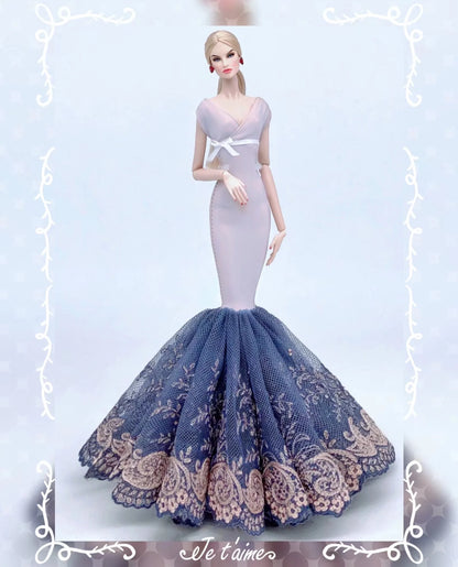 Barbie Doll Wedding Dress – Elegant Outfit for 11.5" & 12" Dolls