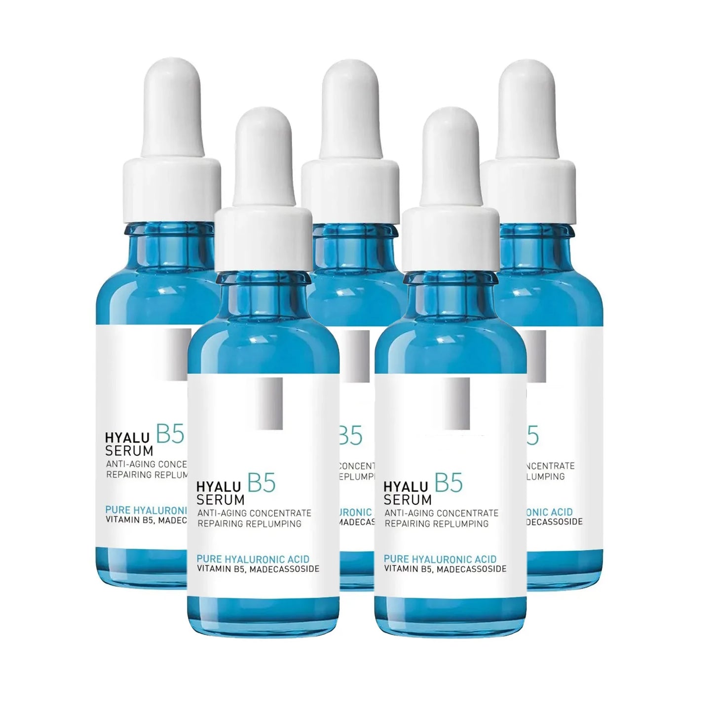 B5 Hyaluronic Acid Facial Serum - Anti-Aging Firming Moisturizer for Fine Lines, Dark Circles & Skin Brightening Care