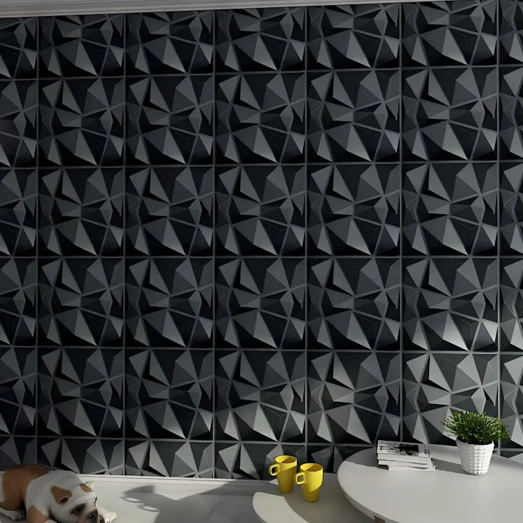 20PCS 3D Wall Panels 30x30cm Decorative Wall Tiles – Modern Peel & Stick Wall Decor for Living Room, Bedroom, Office & Hotel