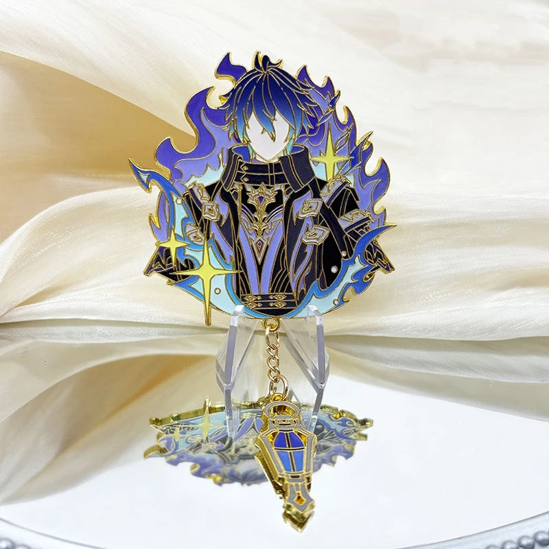 Honkai Star Rail & Genshin Impact Character Pins - Kawaii Metal Cosplay Brooch Badges for Fans